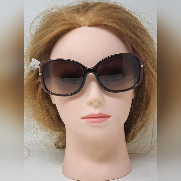 NWT Prada Conceptual Sunglasses Bordeaux Red Brown Gradient SPR  08O 57-17-130 - Picture 10 of 16